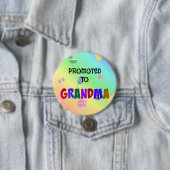 Badge Rond 7,6 Cm Promu à grand-mère (En situation)