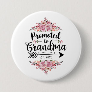 Badge Rond 7,6 Cm Promue Grand-mère Annonce de grossesse 2025
