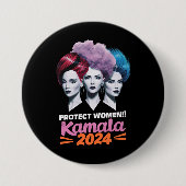 Badge Rond 7,6 Cm Protéger les femmes Kamala Élection 2024 2024 (Devant)