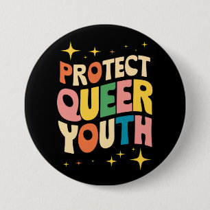 Badge Rond 7,6 Cm Protéger les jeunes queer Protéger les enfants tra