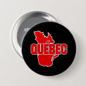 Badge Rond 7,6 Cm Province du Québec (Devant & derrière)