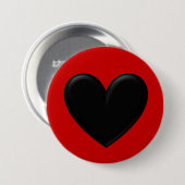 Badge Rond 7,6 Cm Puffy Heart (Devant & derrière)