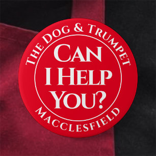 Badge Rond 7,6 Cm Puis-Je Vous Aider ? Bouton d'insigne