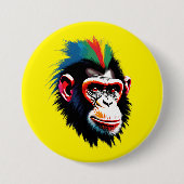 Badge Rond 7,6 Cm Punk Chimp (Devant)
