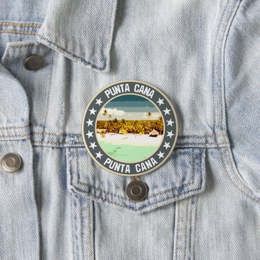 Badge Rond 7,6 Cm Punta Cana (En situation)