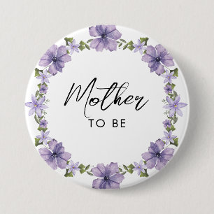 Badge Rond 7,6 Cm Purple Une petite mère Fleur sauvage pour être