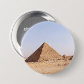 Badge Rond 7,6 Cm Pyramides d'Égypte (Devant & derrière)