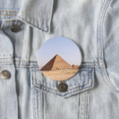 Badge Rond 7,6 Cm Pyramides d'Égypte (En situation)