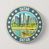 Badge Rond 7,6 Cm Qatar (Devant)