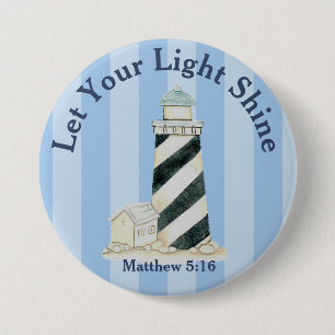 Badge Rond 7,6 Cm Que Ta Lumière Brille Matthieu 5:16