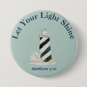 Badge Rond 7,6 Cm Que Ta Lumière Brille Matthieu 5:16 (Devant)