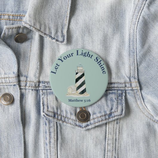 Badge Rond 7,6 Cm Que Ta Lumière Brille Matthieu 5:16 (En situation)