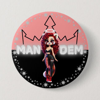 Badge Rond 7,6 Cm Queenie - Collection Mandem - SVBK - SILVERBCKK TT