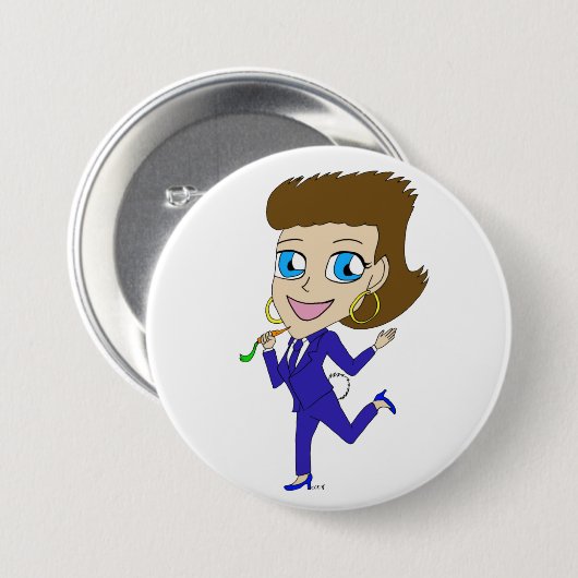 Badge Rond 7,6 Cm queue de lapin de chibi (Devant & derrière)