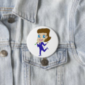 Badge Rond 7,6 Cm queue de lapin de chibi (En situation)