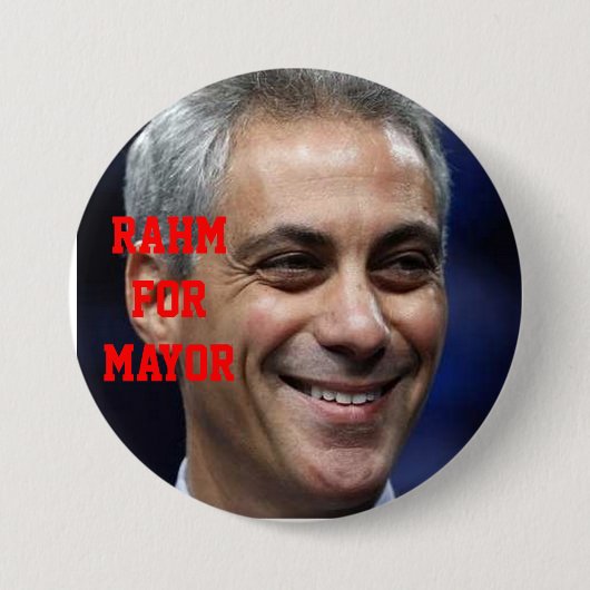 BADGE ROND 7,6 CM RAHM POUR LE MAIRE (Devant)