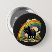 Badge Rond 7,6 Cm Rainbow cat pin lgbtq mignon (Devant & derrière)