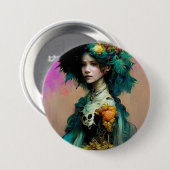 Badge Rond 7,6 Cm Rainbow Urchin 2 Imaginaire Sci-Fi (Devant & derrière)