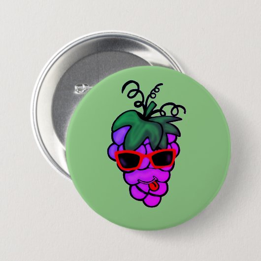 Badge Rond 7,6 Cm raisin (Devant & derrière)