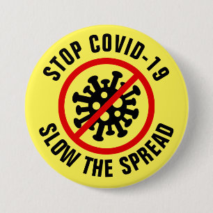 Badge Rond 7,6 Cm Ralentissez La Propagation Coup De Vide 19 Virus C