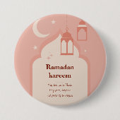 Badge Rond 7,6 Cm Ramadan Kareem (Devant)