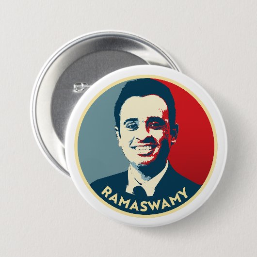 BADGE ROND 7,6 CM RAMASWAMY 2024 (Devant & derrière)
