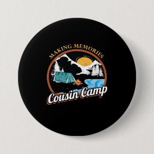 Badge Rond 7,6 Cm Randonnée Memories Cousin Camp