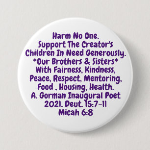 Badge Rond 7,6 Cm Rappel Court Pour Vivre Nos Valeurs Sacrées