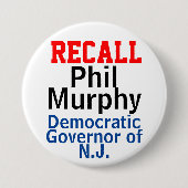 Badge Rond 7,6 Cm Rappelons le gouverneur démocrate Phil Murphy du N (Devant)