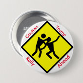 Badge Rond 7,6 Cm Rassemblement d'atout de précaution en avant (Devant & derrière)