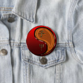 Badge Rond 7,6 Cm Rat de bois (En situation)