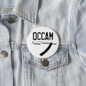 Badge Rond 7,6 Cm Razor d'Occam (En situation)