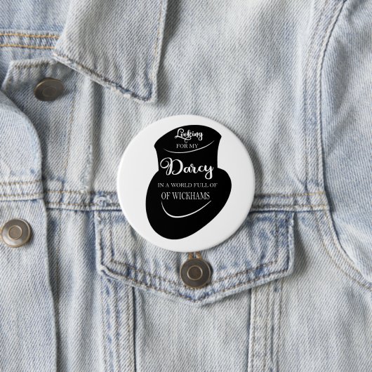 Badge Rond 7,6 Cm Recherche mon bouton Darcy (En situation)