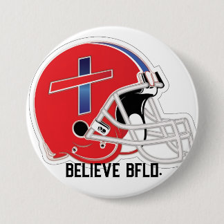 Badge Rond 7,6 Cm Red lid Believe Bflo button