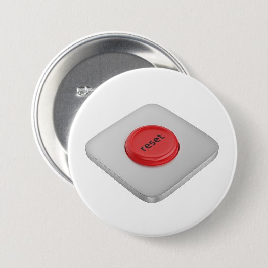 Badge Rond 7,6 Cm Red round reset button (Devant & derrière)