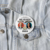 Badge Rond 7,6 Cm Réélire Biden Harris (En situation)