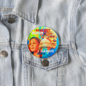 Badge Rond 7,6 Cm Réélire Biden Harris 2024 (En situation)
