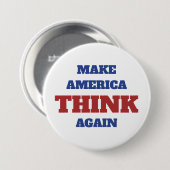 Badge Rond 7,6 Cm Réfléchir 4 juillet Amérique (Devant & derrière)