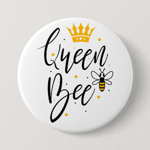 Badge Rond 7,6 Cm Reine abeille