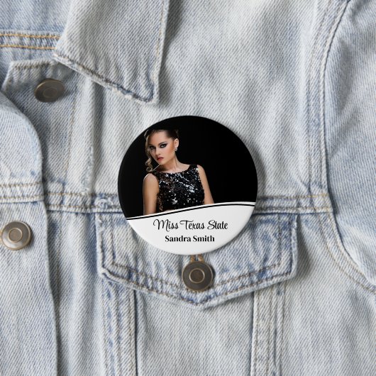 Badge Rond 7,6 Cm Reine du Pageant (En situation)