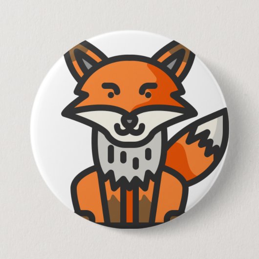 Badge Rond 7,6 Cm renard (Devant)