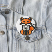 Badge Rond 7,6 Cm renard (En situation)