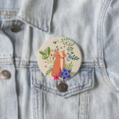 Badge Rond 7,6 Cm Renard dans la forêt (En situation)