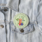 Badge Rond 7,6 Cm Renard dans la forêt de Button (En situation)