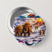 Badge Rond 7,6 Cm Rencontre de l'ère glaciaire (Devant & derrière)