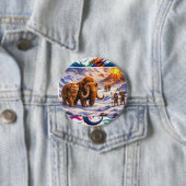 Badge Rond 7,6 Cm Rencontre de l'ère glaciaire (En situation)
