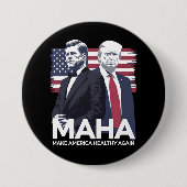 Badge Rond 7,6 Cm Rendre l'Amérique saine (Devant)