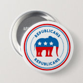 Badge Rond 7,6 Cm Républicains (Devant & derrière)