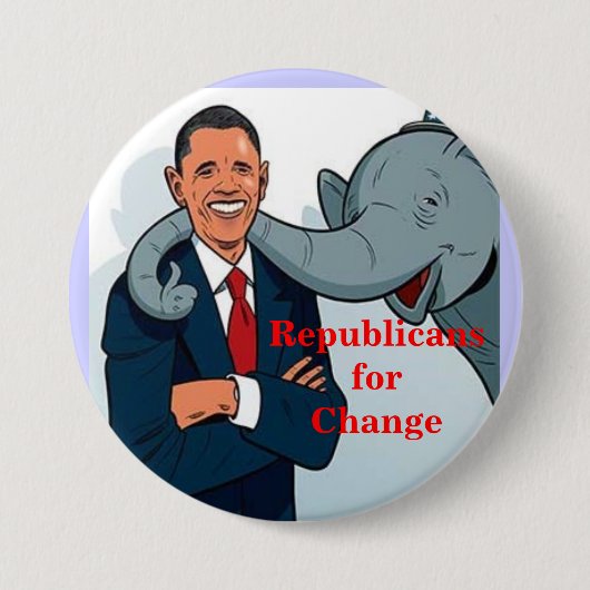 Badge Rond 7,6 Cm Républicains pour le changement… (Devant)