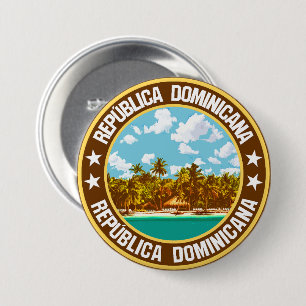 Badge Rond 7,6 Cm République dominicaine
